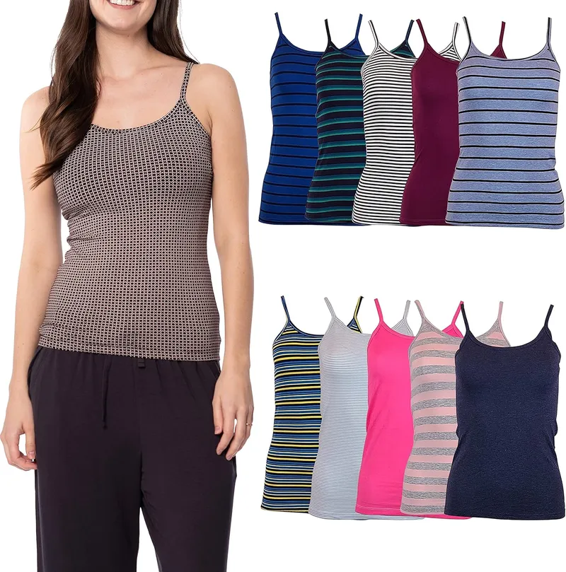 10 Pack of Women's Sexy Basic Spaghetti Strap Cami Tank Tops