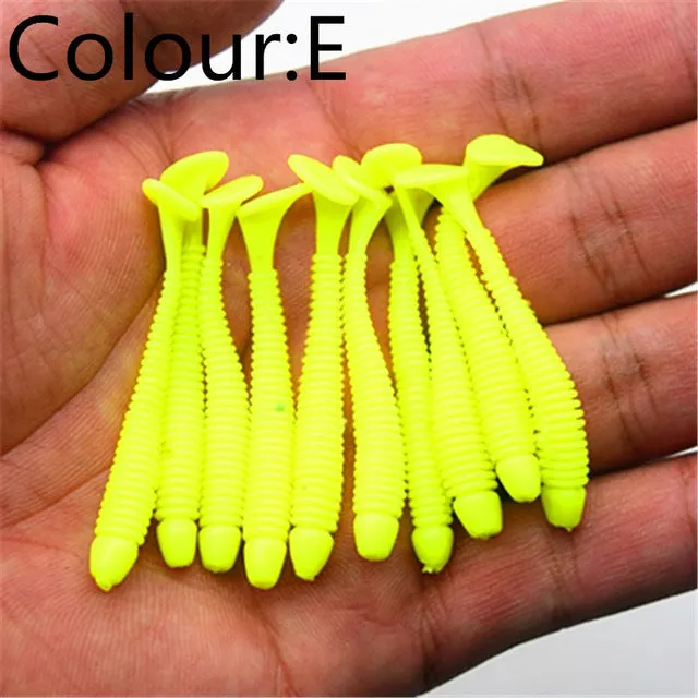 10 Pcs/pack 0.7g 5cm for Fishing Worm Swimbait Jig Head Soft Lure Fly Fishing Bait Fishing Lure YR-200