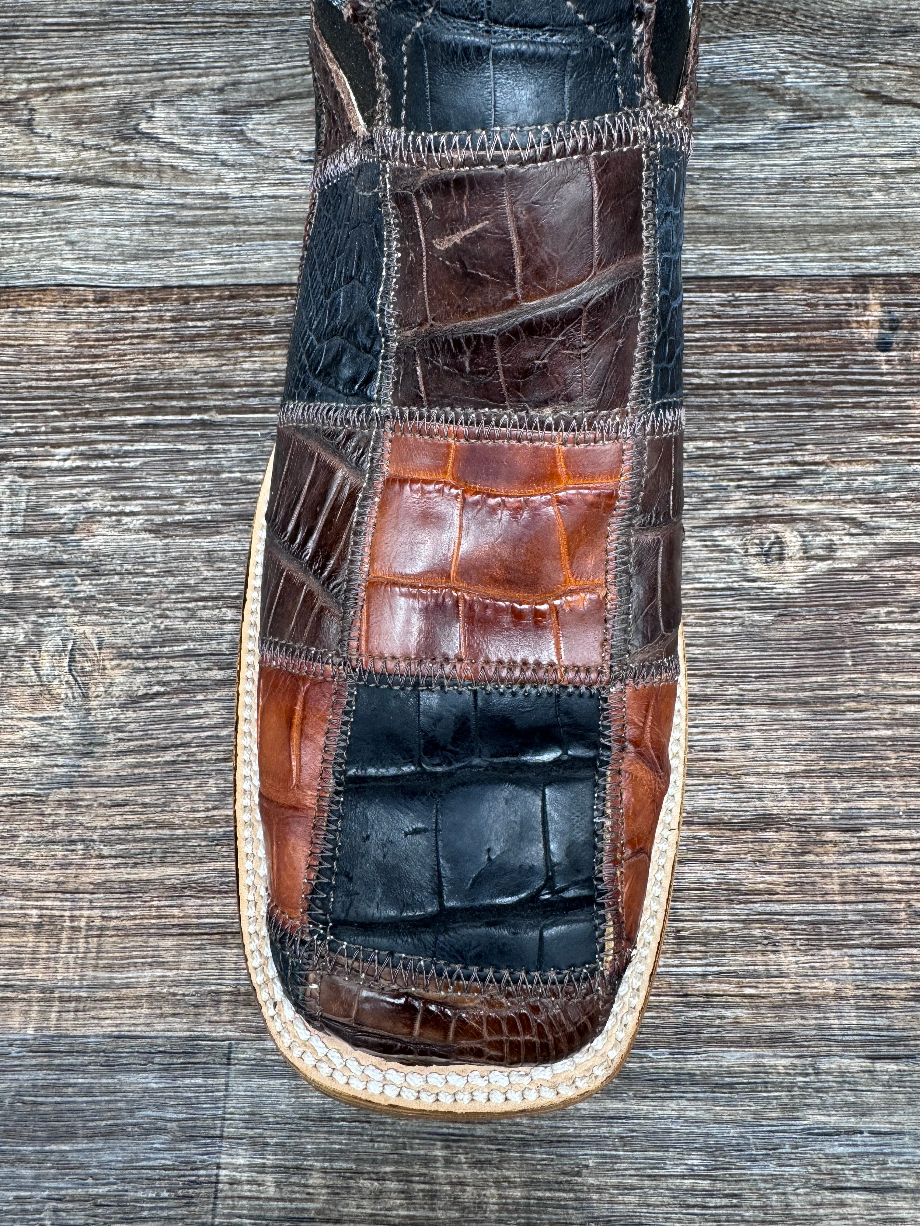 973Q Men's Patchwork Caiman Western Boots by Cowtown