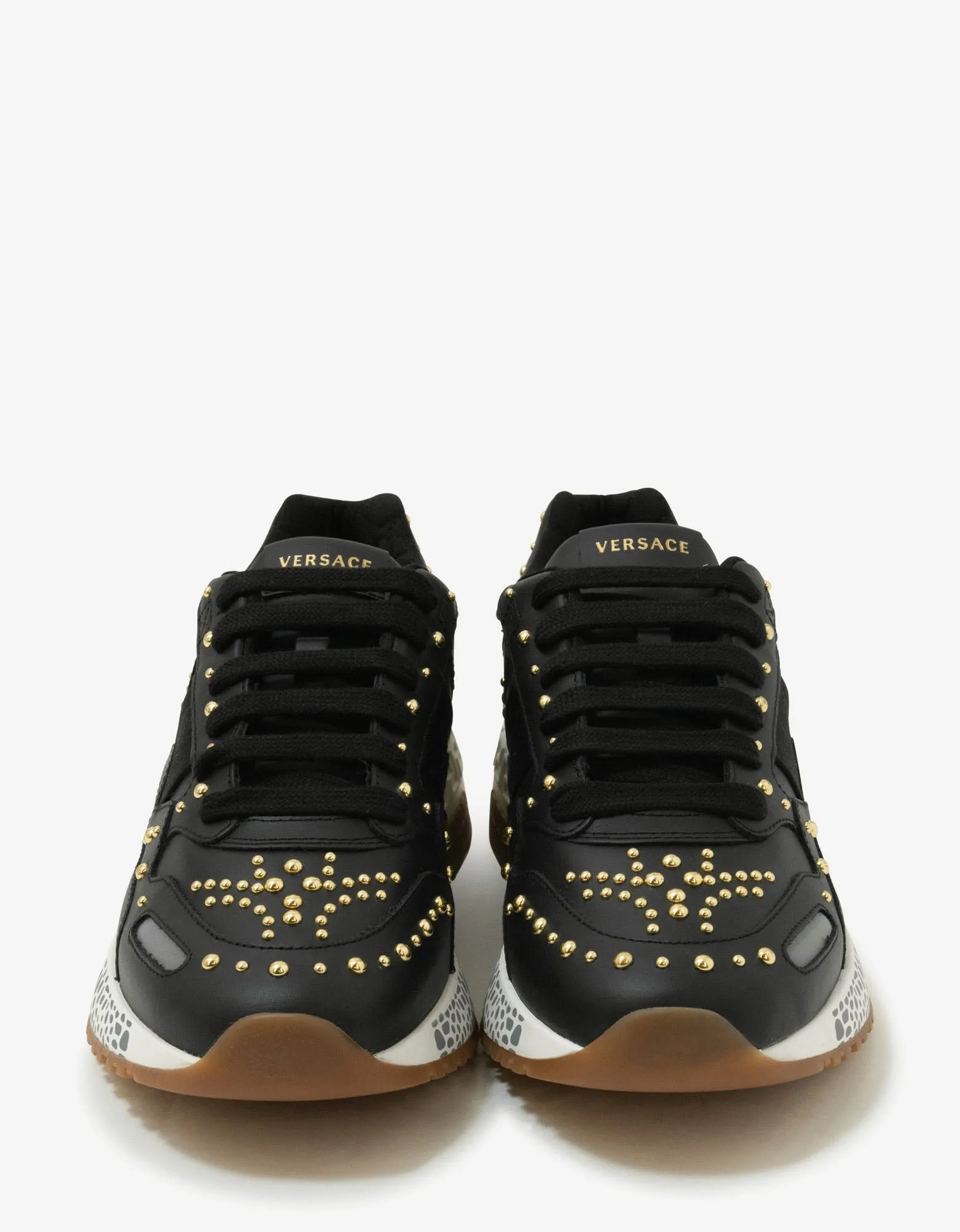 Achilles Black Studded Trainers