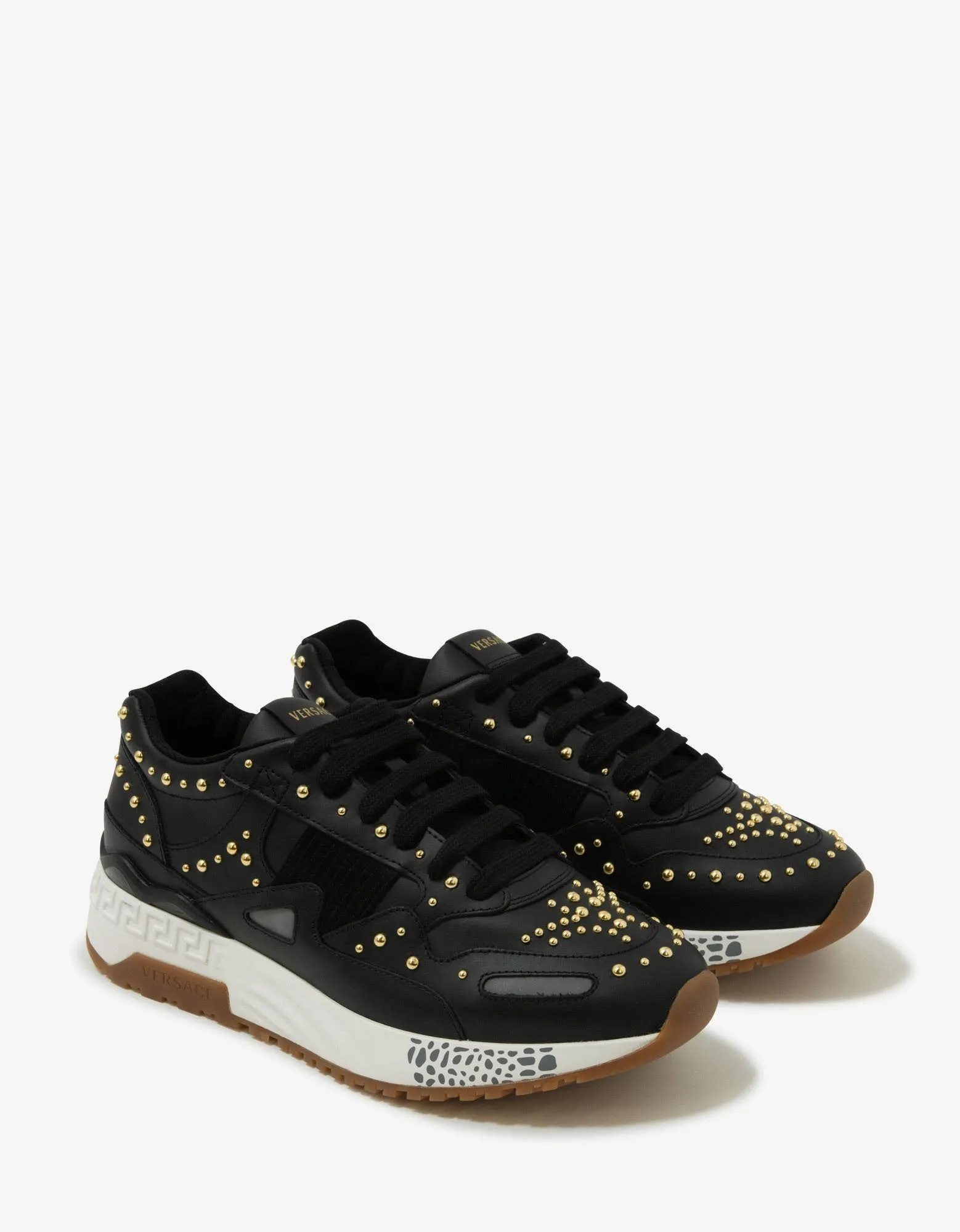 Achilles Black Studded Trainers