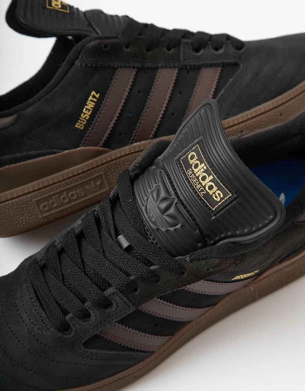 adidas Busenitz Pro Skate Shoes - Core Black/Brown/Gold Metallic