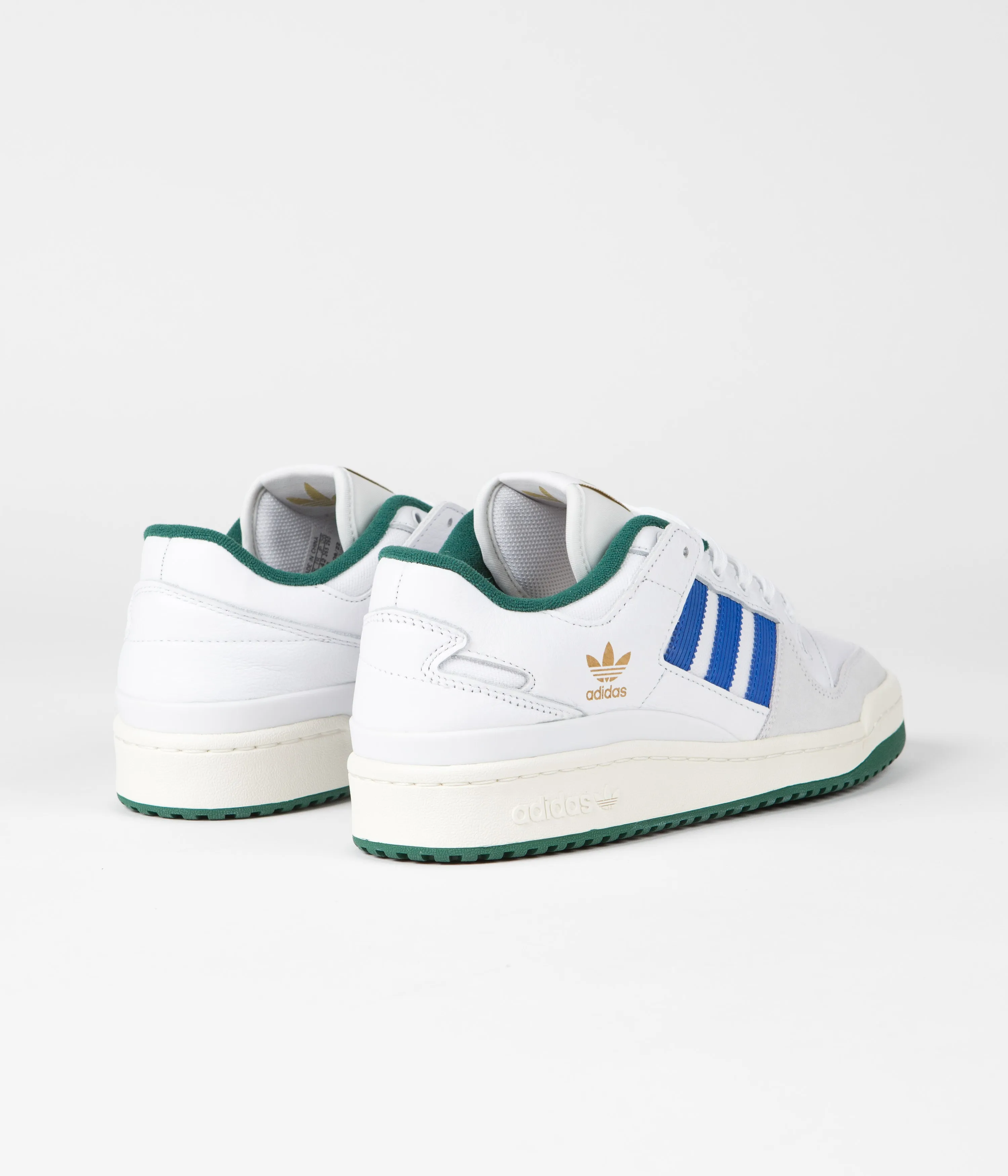 Adidas Forum 84 Low ADV Shoes - FTWR White / Bluebird / Collegiate Green