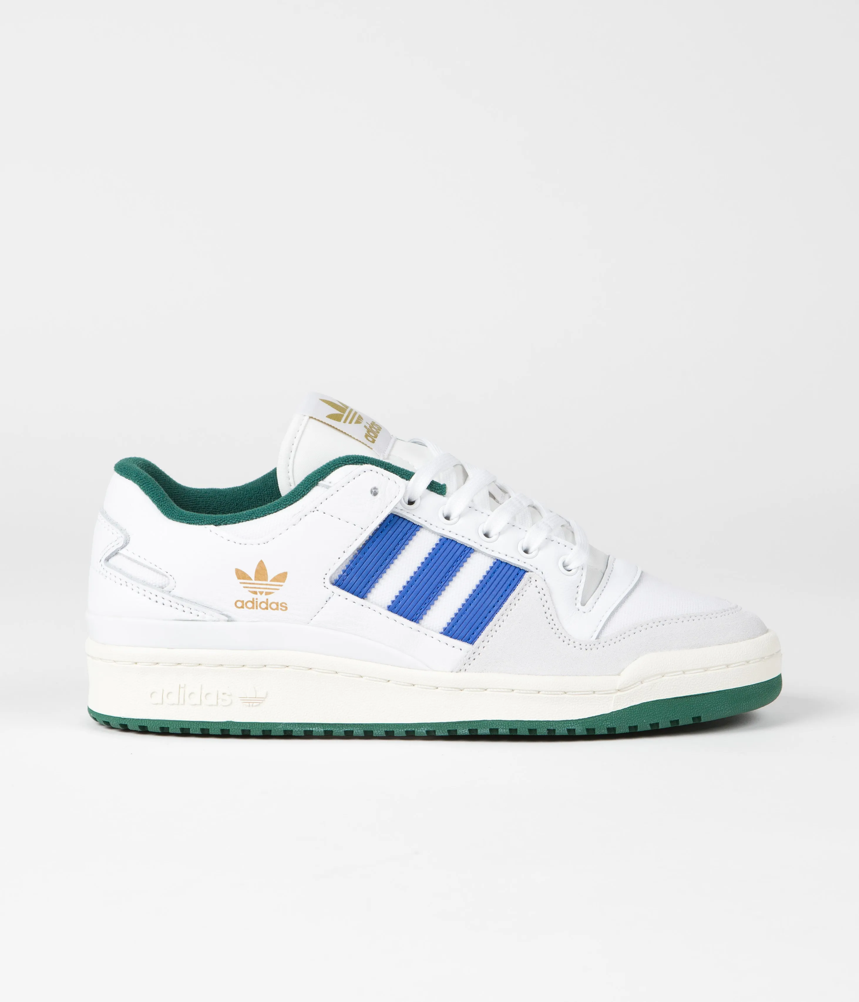 Adidas Forum 84 Low ADV Shoes - FTWR White / Bluebird / Collegiate Green