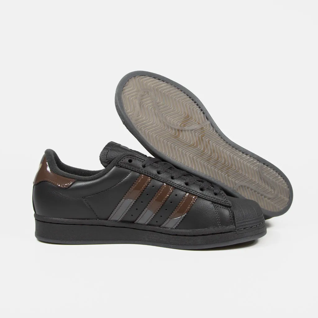 Adidas Skateboarding - Dime MTL X Superstar ADV Shoes - Carbon / Grey Five / Brown