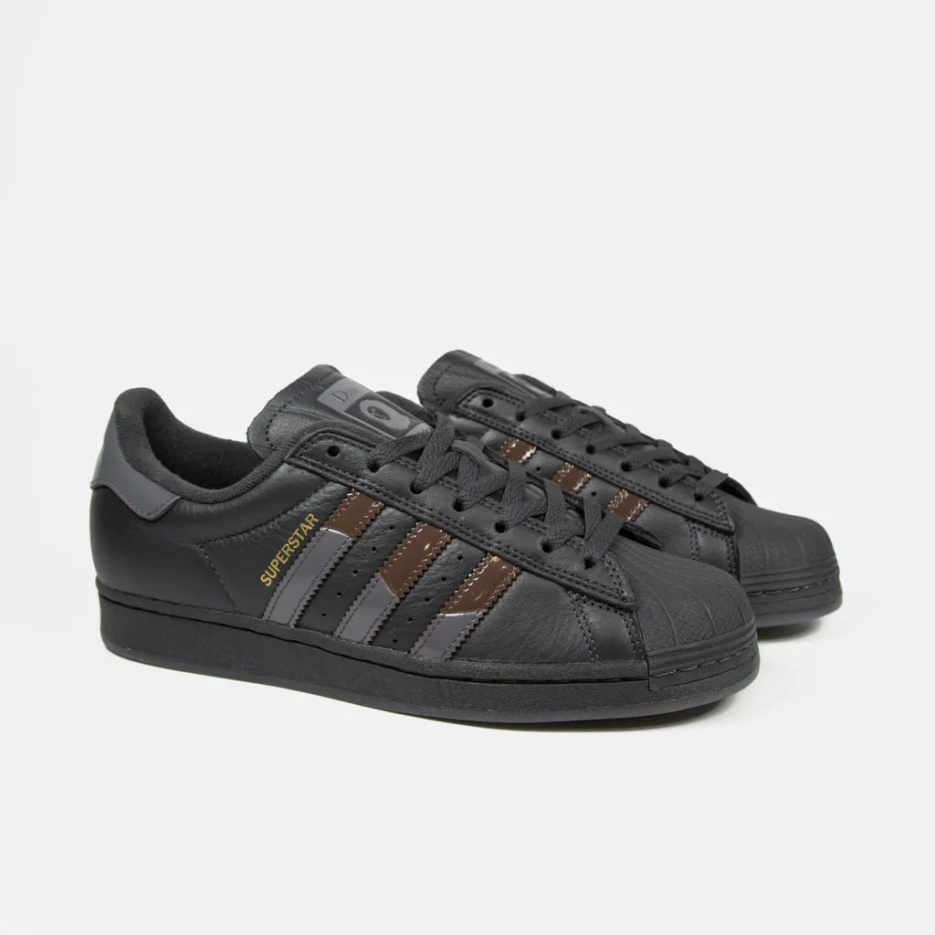 Adidas Skateboarding - Dime MTL X Superstar ADV Shoes - Carbon / Grey Five / Brown