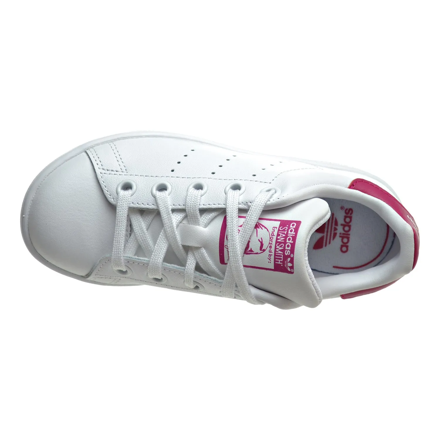 Adidas Stan Smith C Little Kid's Shoes White/White/Bold Pink