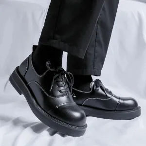 Amozae- Chungmuro Contrast Stitch Shoes