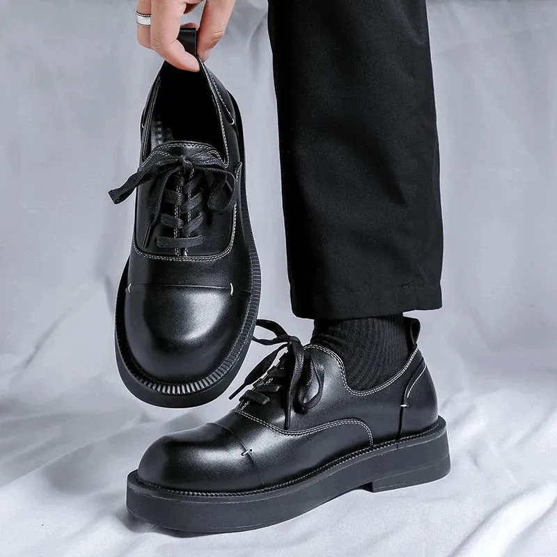 Amozae- Chungmuro Contrast Stitch Shoes