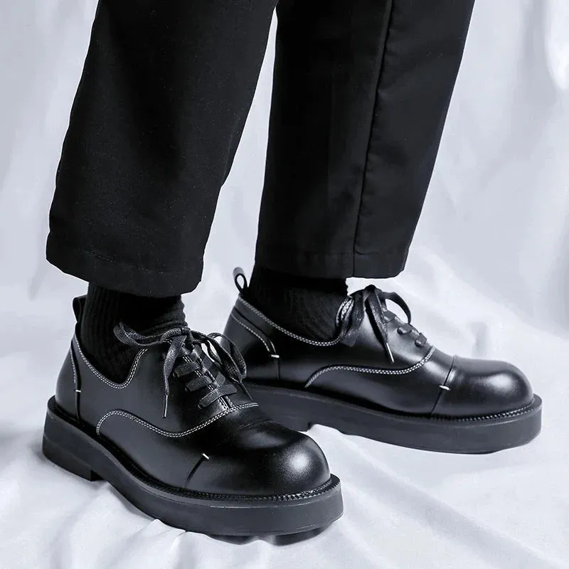 Amozae- Chungmuro Contrast Stitch Shoes