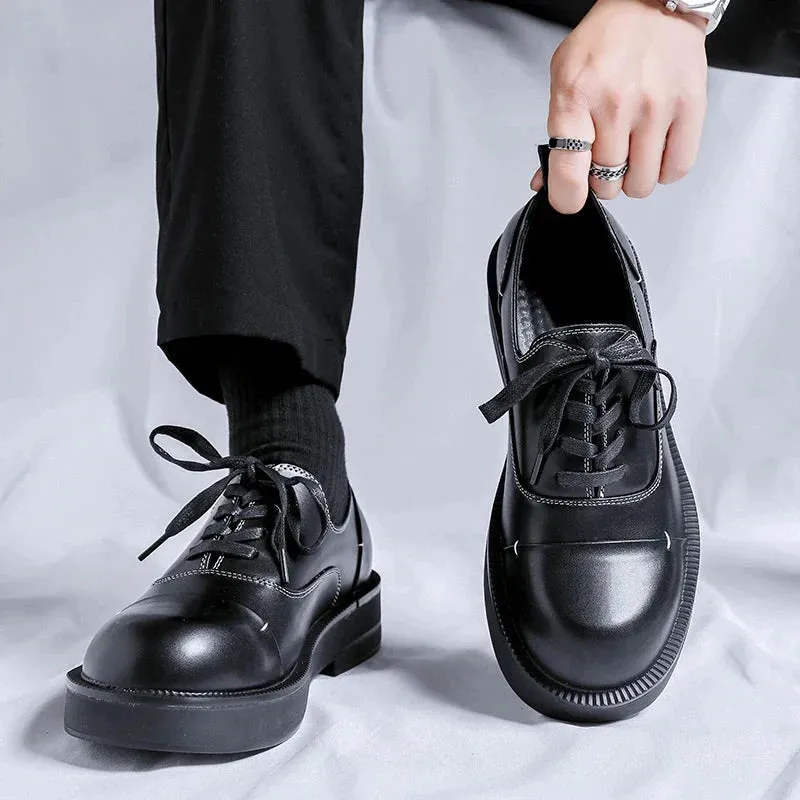 Amozae- Chungmuro Contrast Stitch Shoes