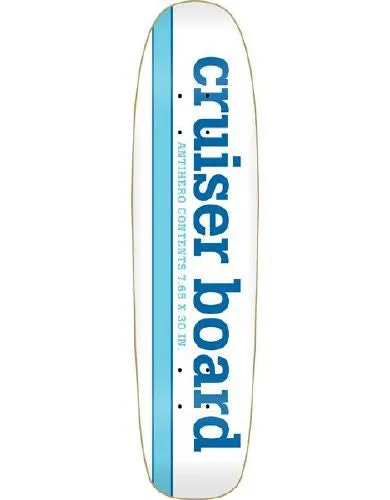 Anti-Hero Generic Cruiser Board - Complete Skateboard - White/Blue - 7.65