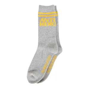 Antihero Blackhero If Found Crew Socks - Heather/Yellow