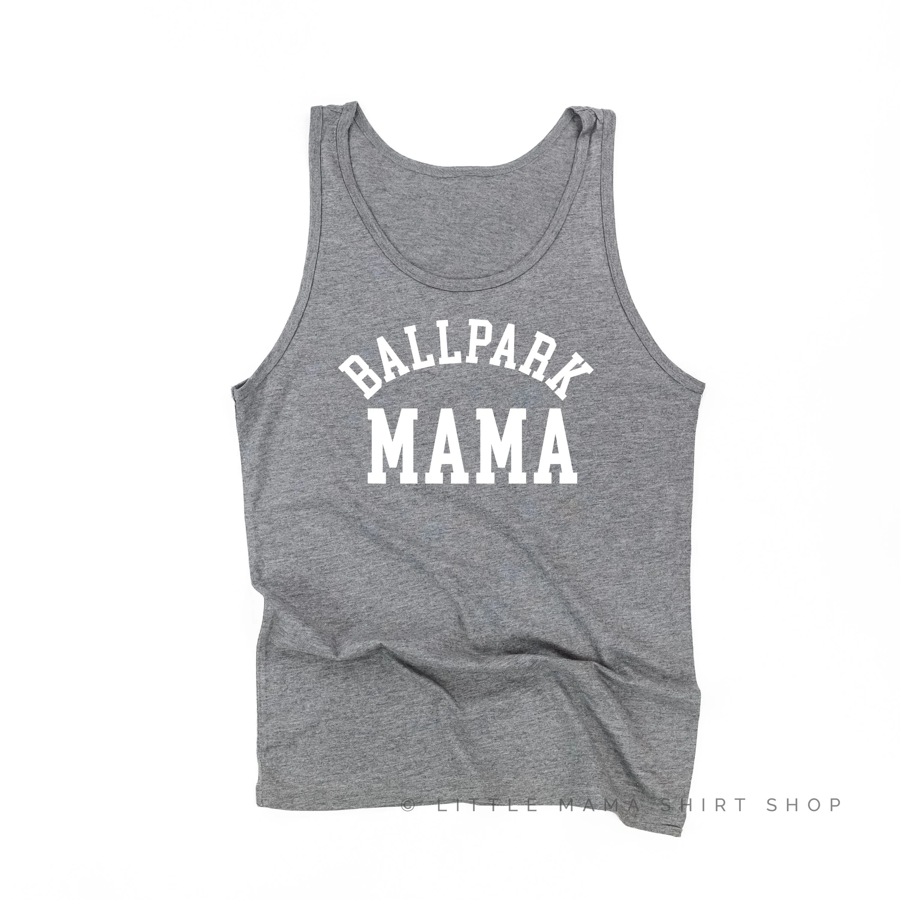 Ballpark Mama - Baseball Detail on Back - Unisex Jersey Tank