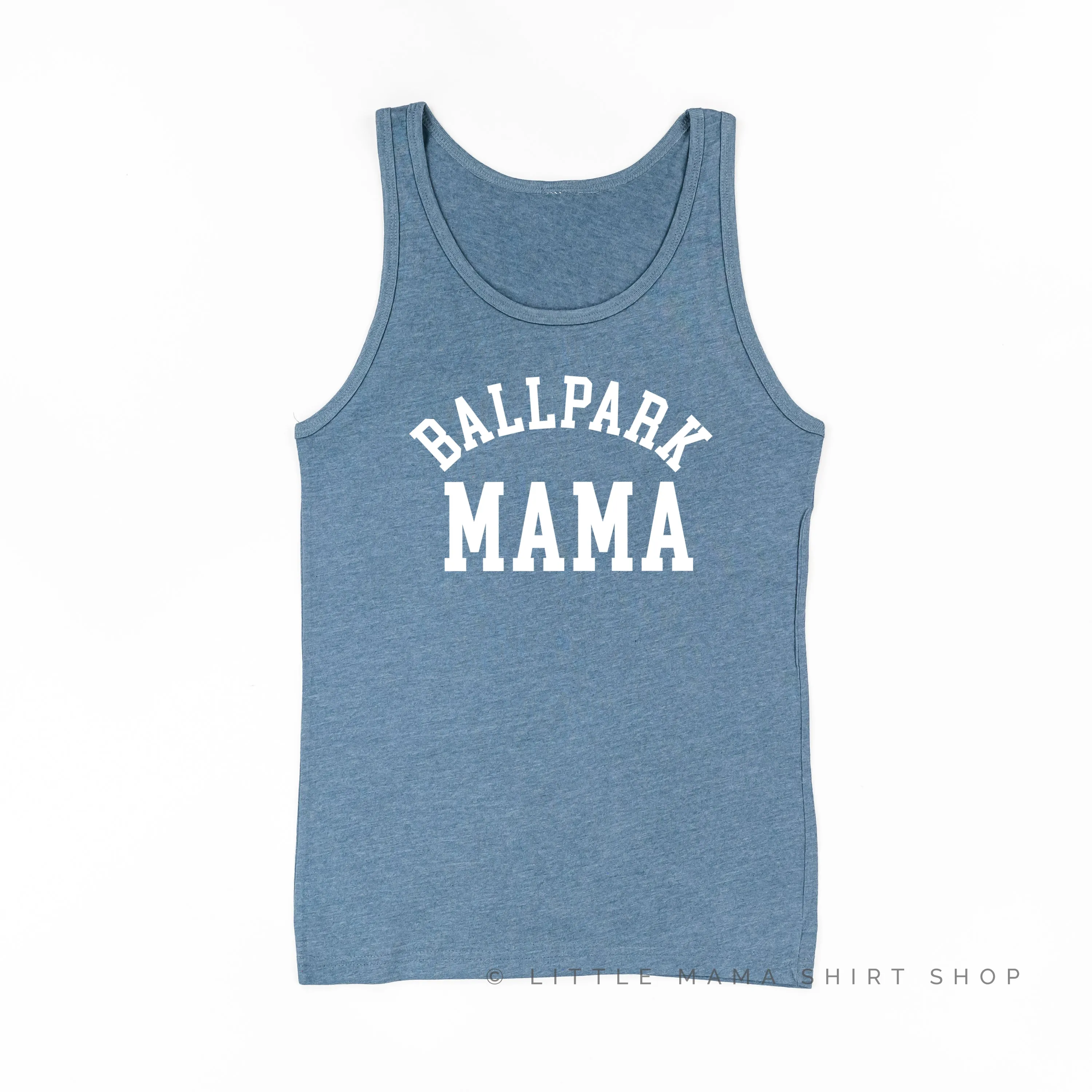 Ballpark Mama - Baseball Detail on Back - Unisex Jersey Tank