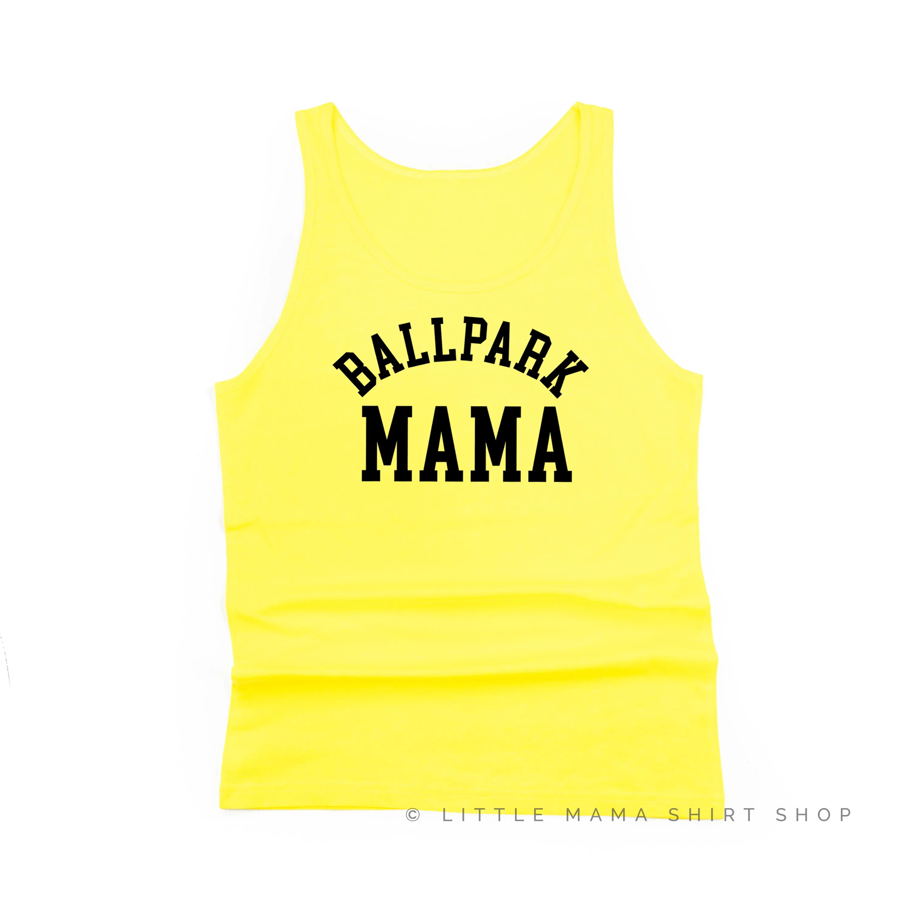 Ballpark Mama - Baseball Detail on Back - Unisex Jersey Tank