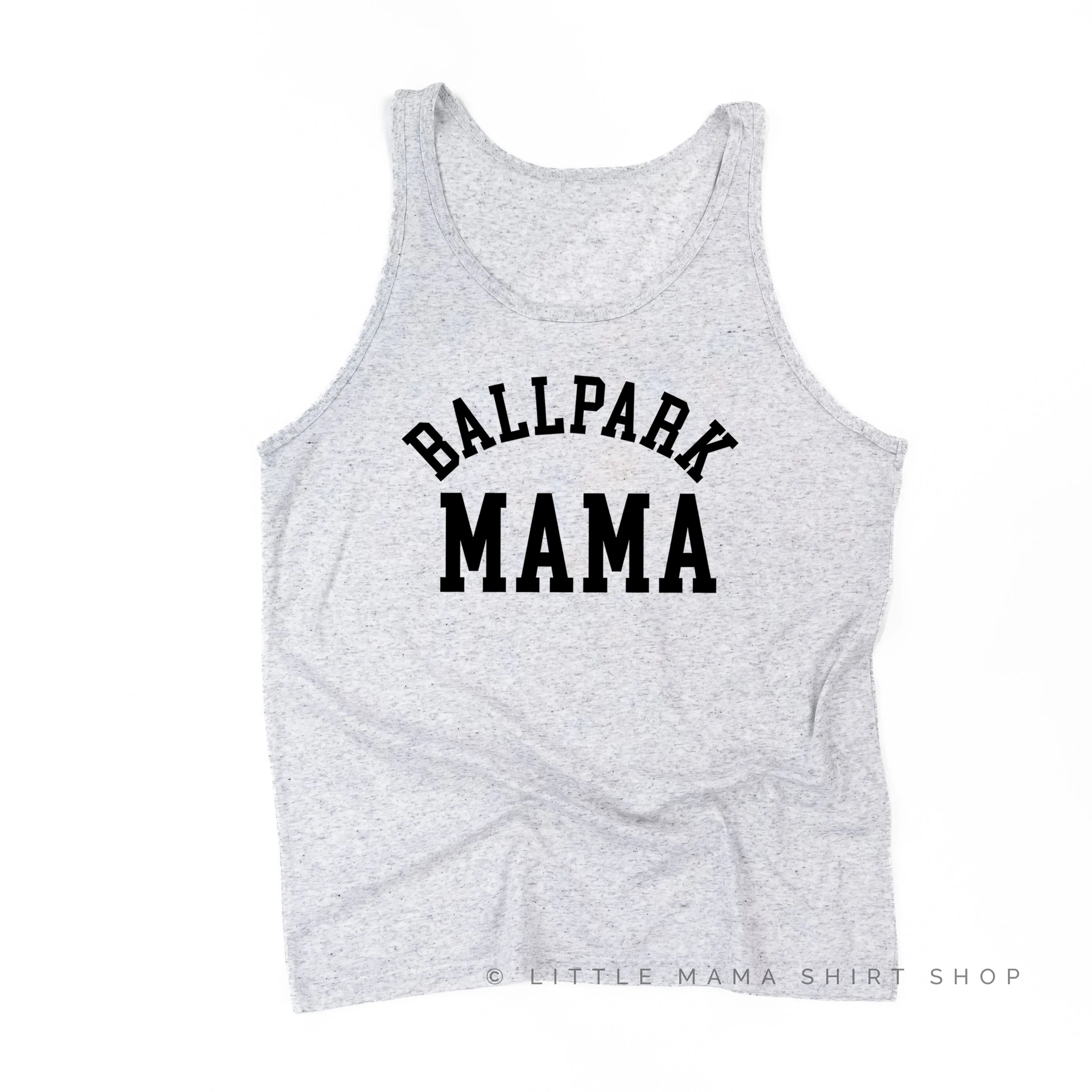 Ballpark Mama - Baseball Detail on Back - Unisex Jersey Tank