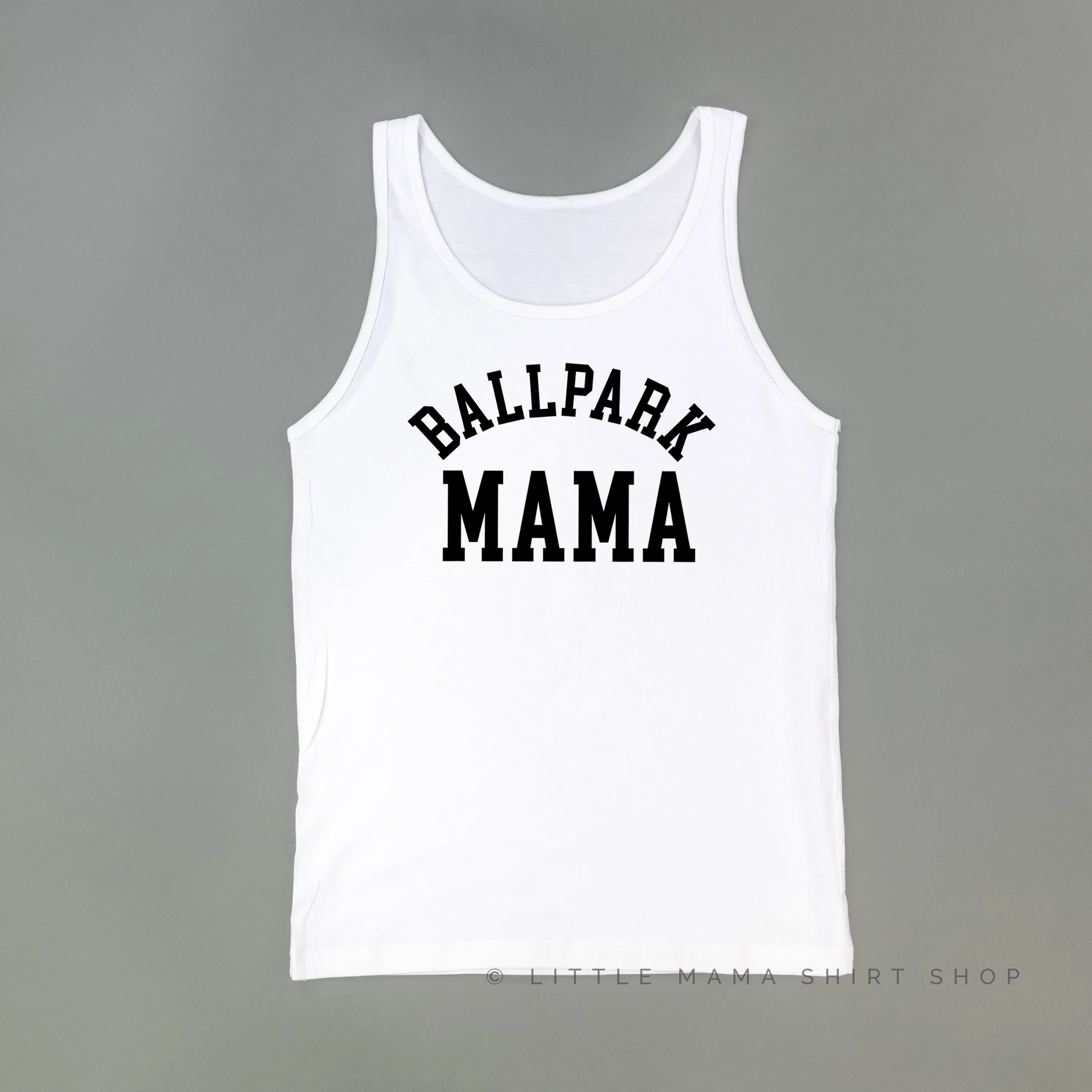 Ballpark Mama - Baseball Detail on Back - Unisex Jersey Tank