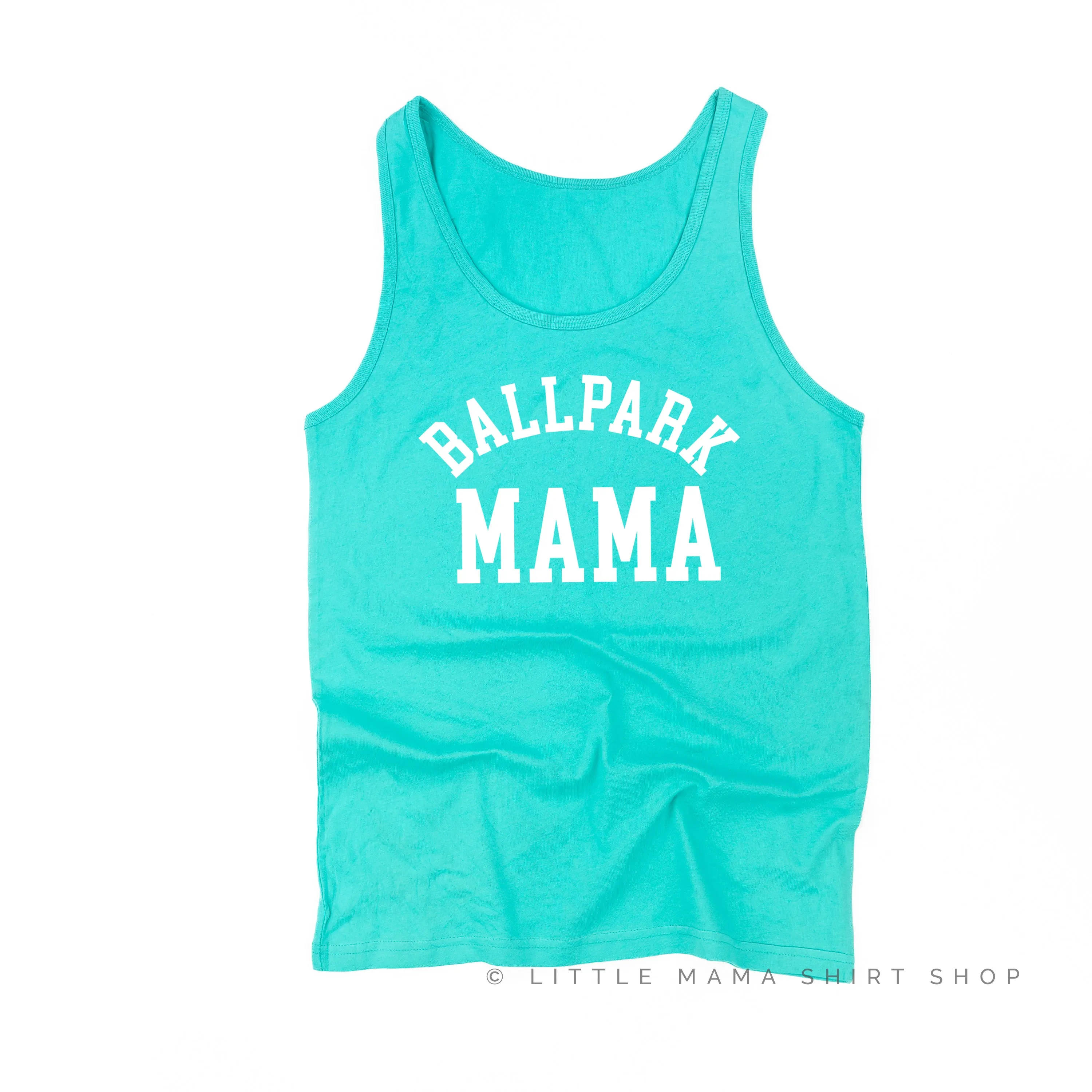 Ballpark Mama - Baseball Detail on Back - Unisex Jersey Tank