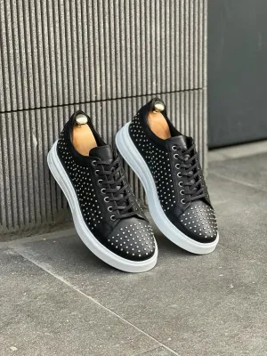 Bojoni Veneta Staple Detailed Eva Sole Black Sneakers