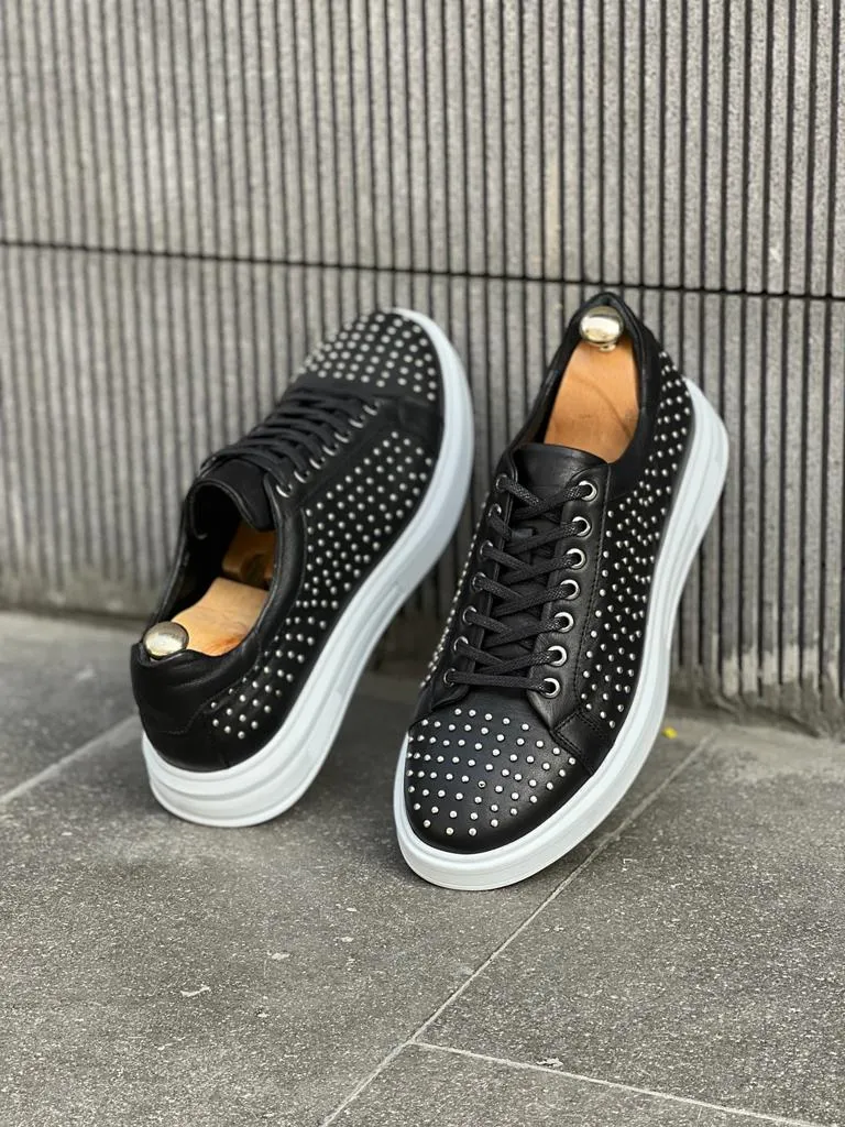 Bojoni Veneta Staple Detailed Eva Sole Black Sneakers