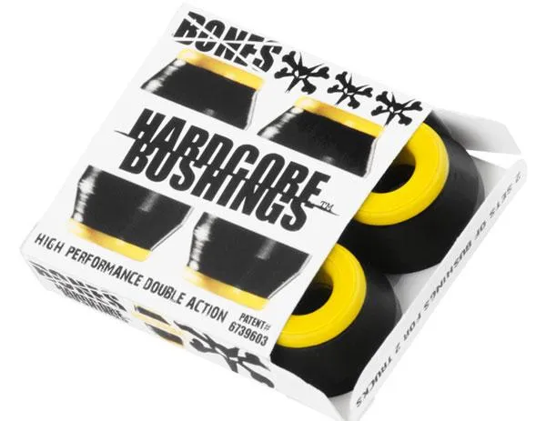 Bones Hardcore Medium Black/Yellow Bushings