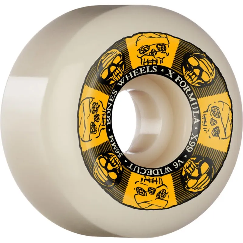 Bones Wheels X-Formula X-Ninety-Nine Black & Gold 56 V6 Wide-Cut 99A 4pk