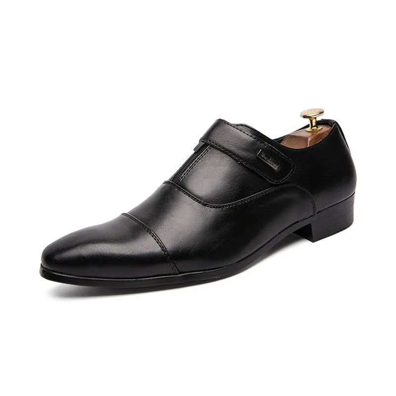 British retro leather shoes men's korean version of the trendy 100 young leather shoes raised hair stylist casual shoes