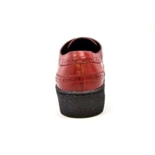 British Walkers Wingtip Low Cut Brick Red Leather