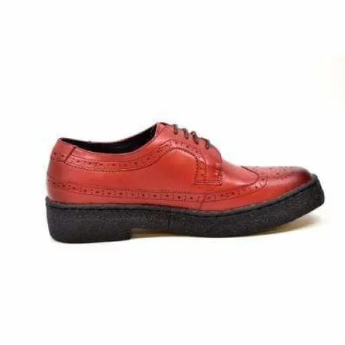 British Walkers Wingtip Low Cut Brick Red Leather