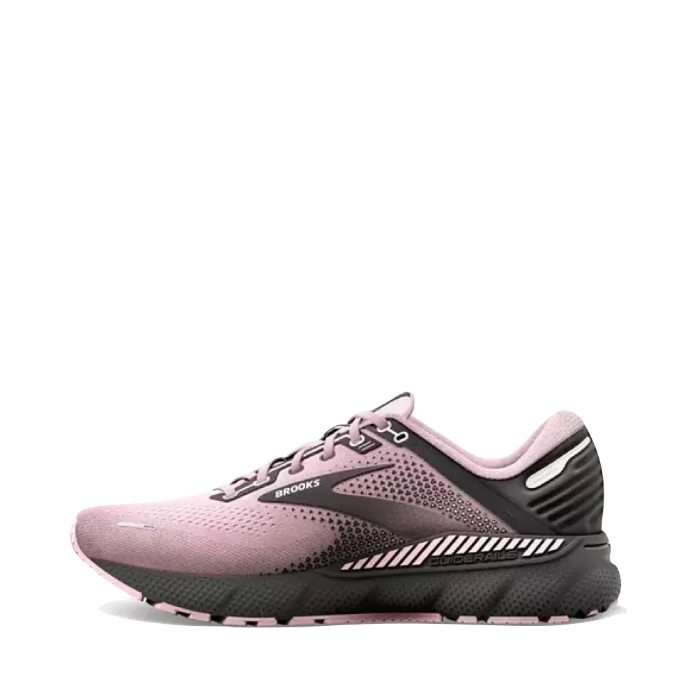 Brooks Women's Adrenaline GTS 22 Running Sneakers (Grey/Rose/Black)