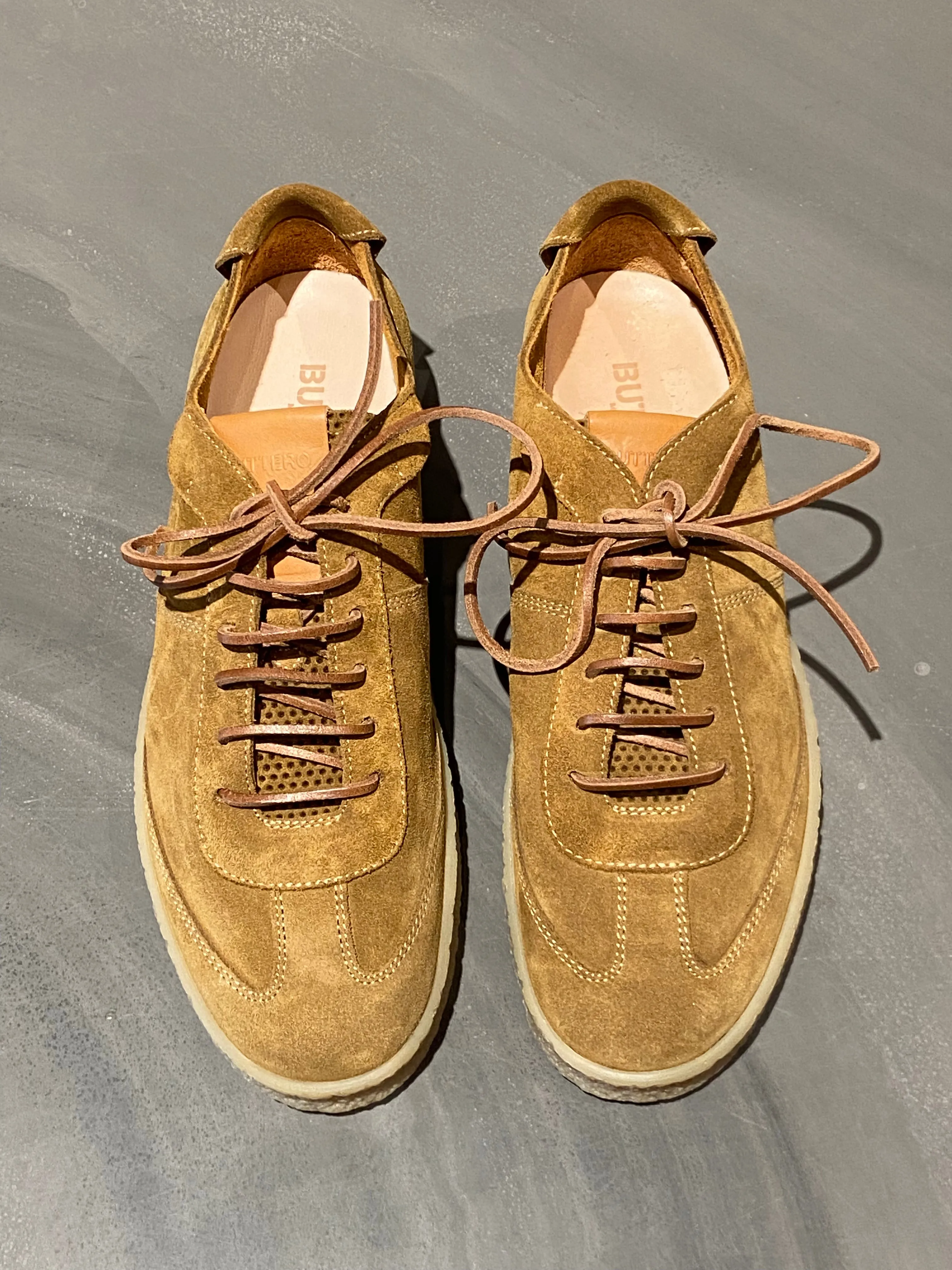 BUTTERO CRESPO SNEAKER SUEDE TAN