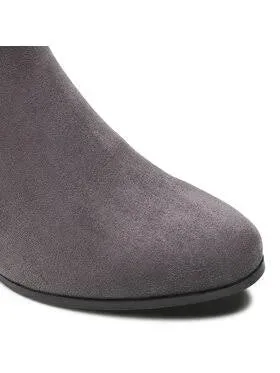 Caprice 25316-41 Dark Grey Suede Stretch Low Heeled Ankle Boots