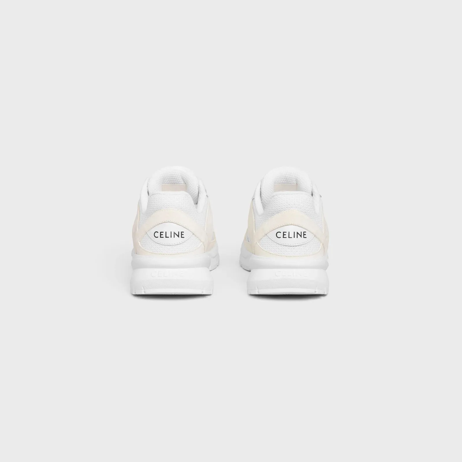 Celine Runner Cr-03 Low Lace-Up Sneaker In Mesh, Suede Calfskin And Calfskin