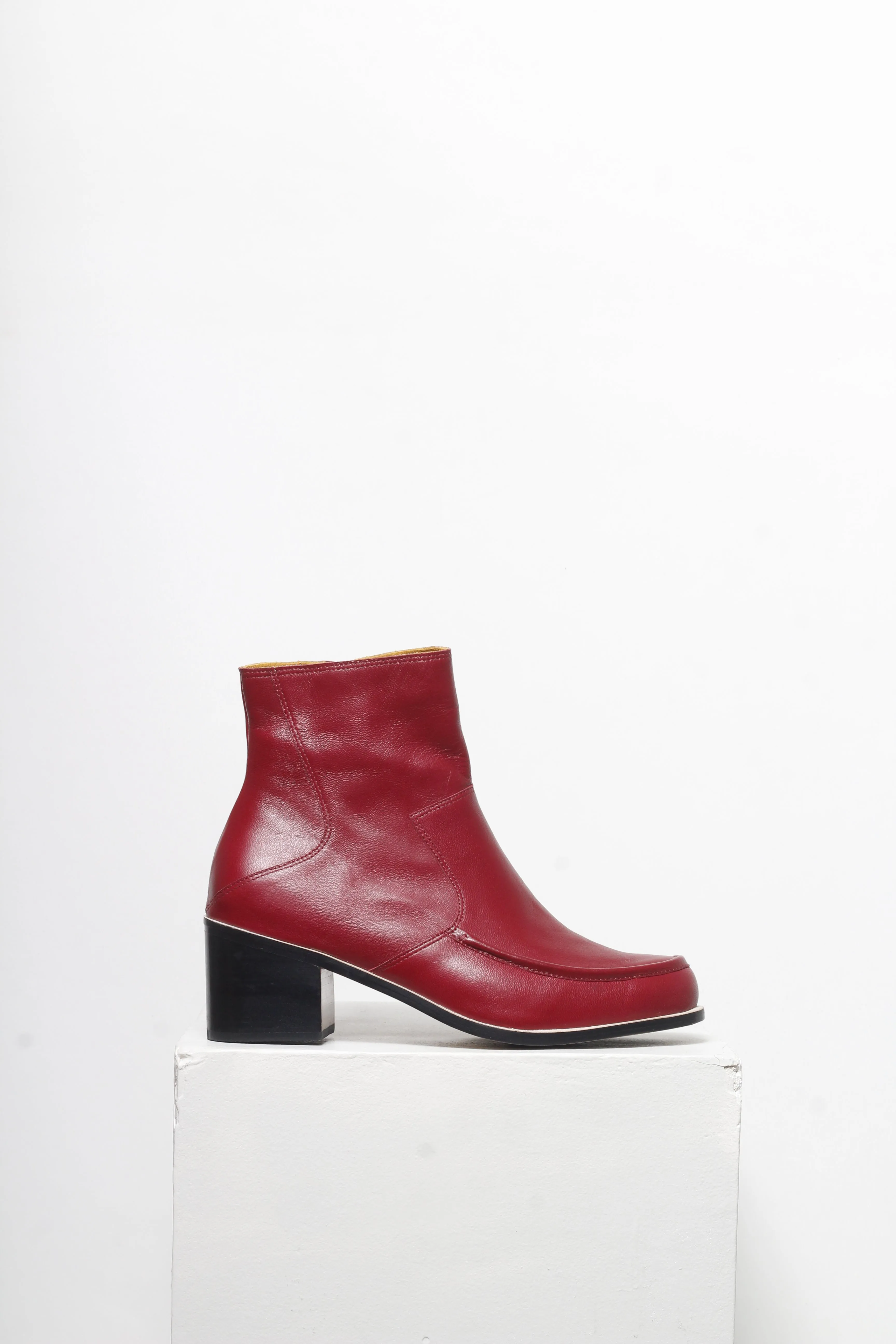 Cher Dark Cherry Ankle Boots