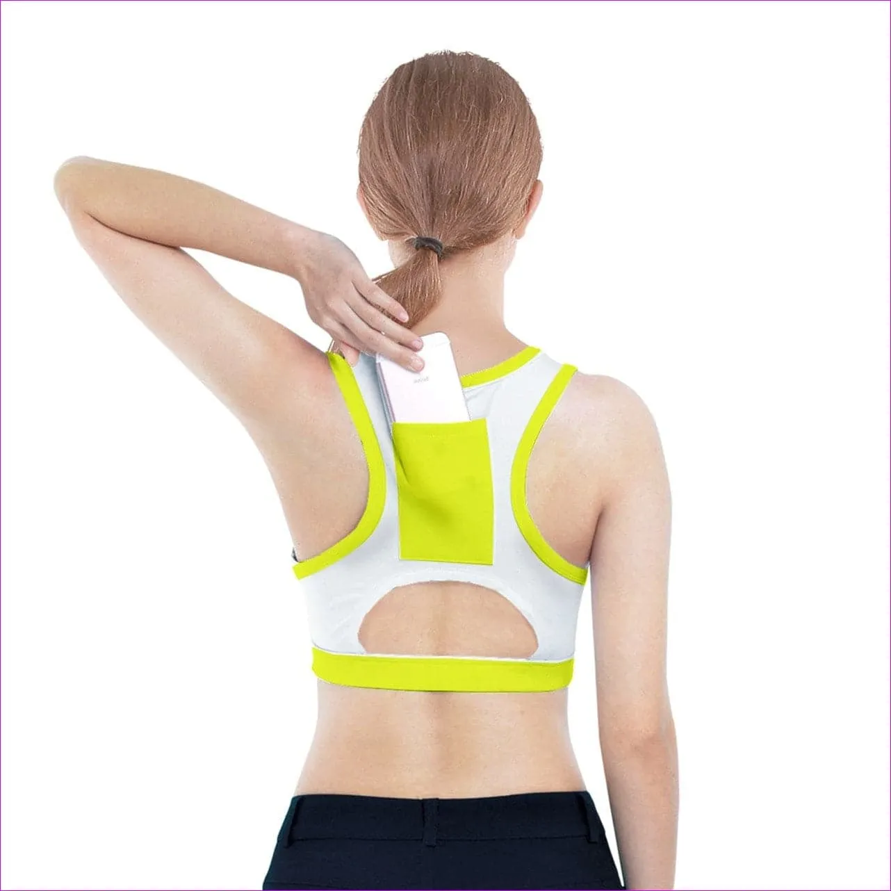 Deity Sports Bra With Pocket - Yellow