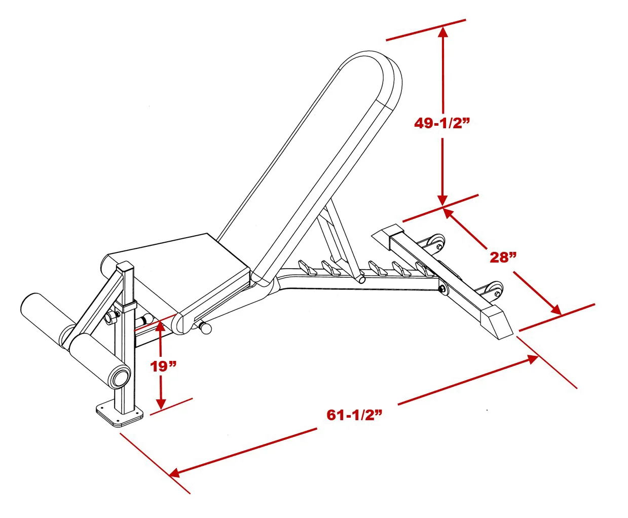 Deltech Fitness Flat/Incline/Decline Bench (DF9600)