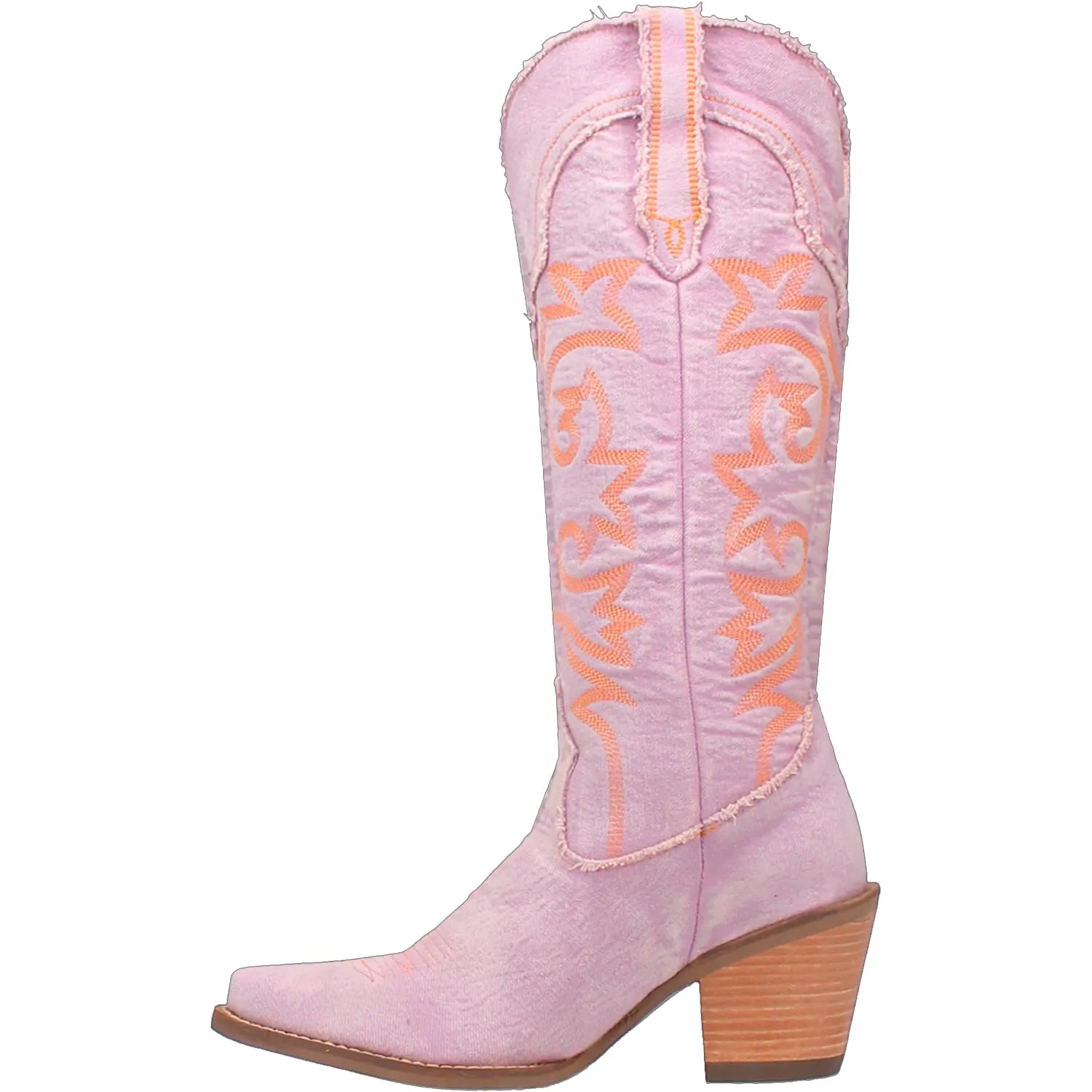 Dingo Womens Texas Tornado Purple Denim Fashion Boots