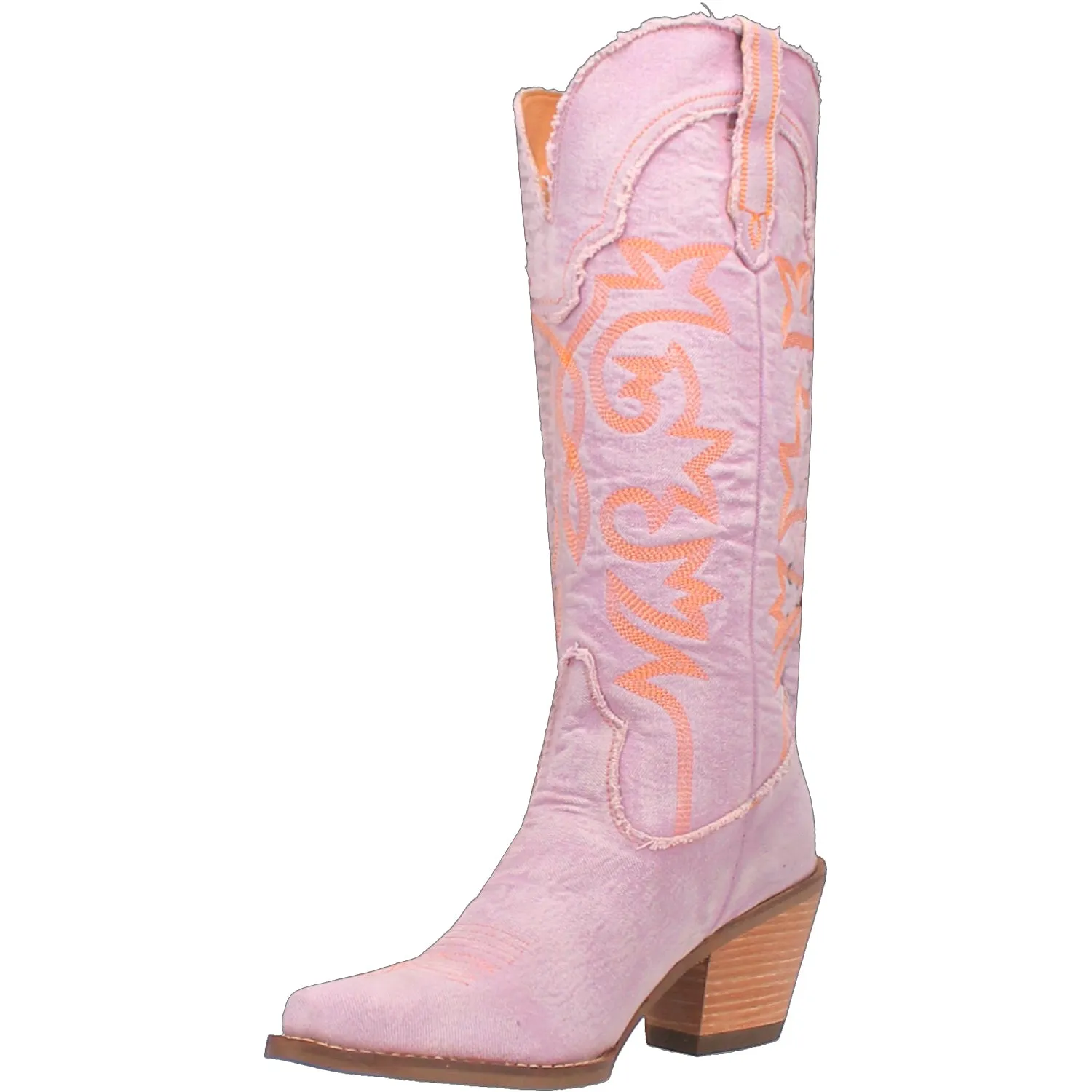 Dingo Womens Texas Tornado Purple Denim Fashion Boots