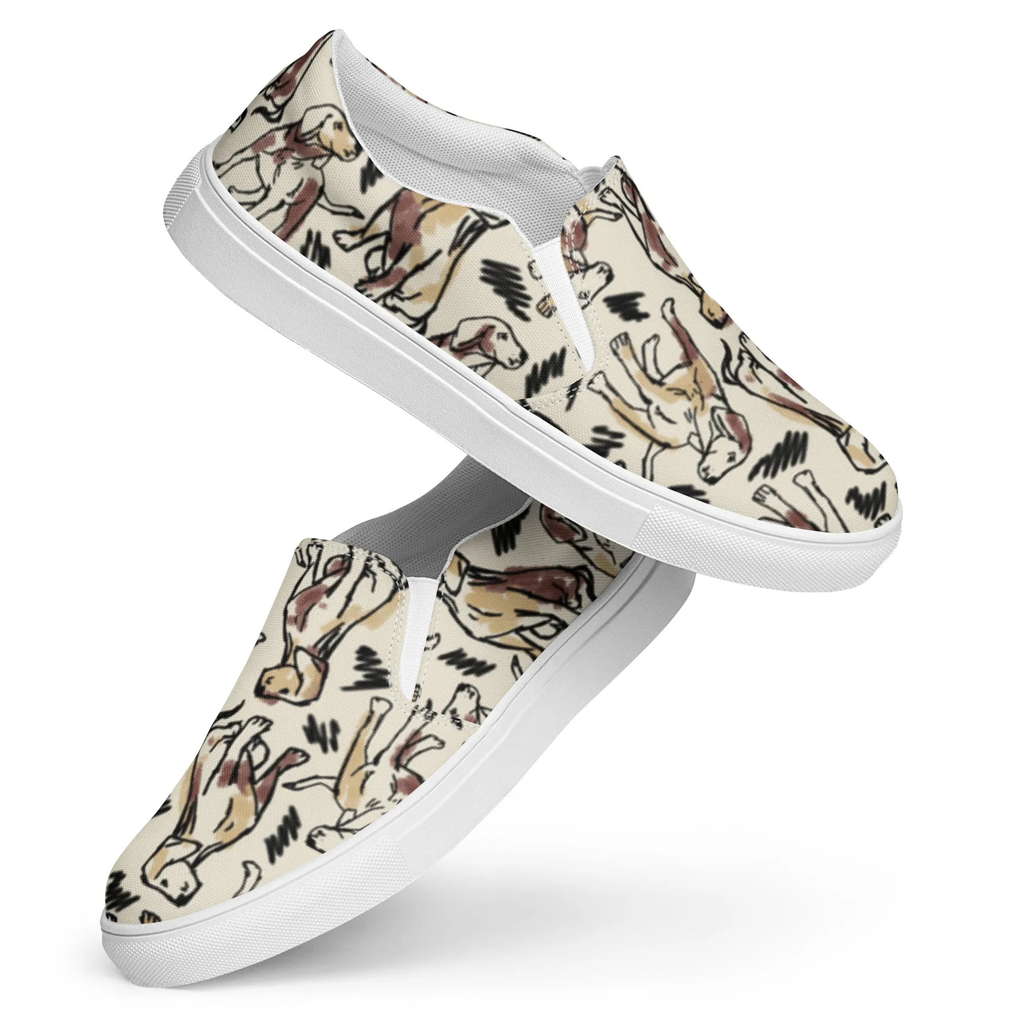 Dog Print Women’s slip-on canvas shoes