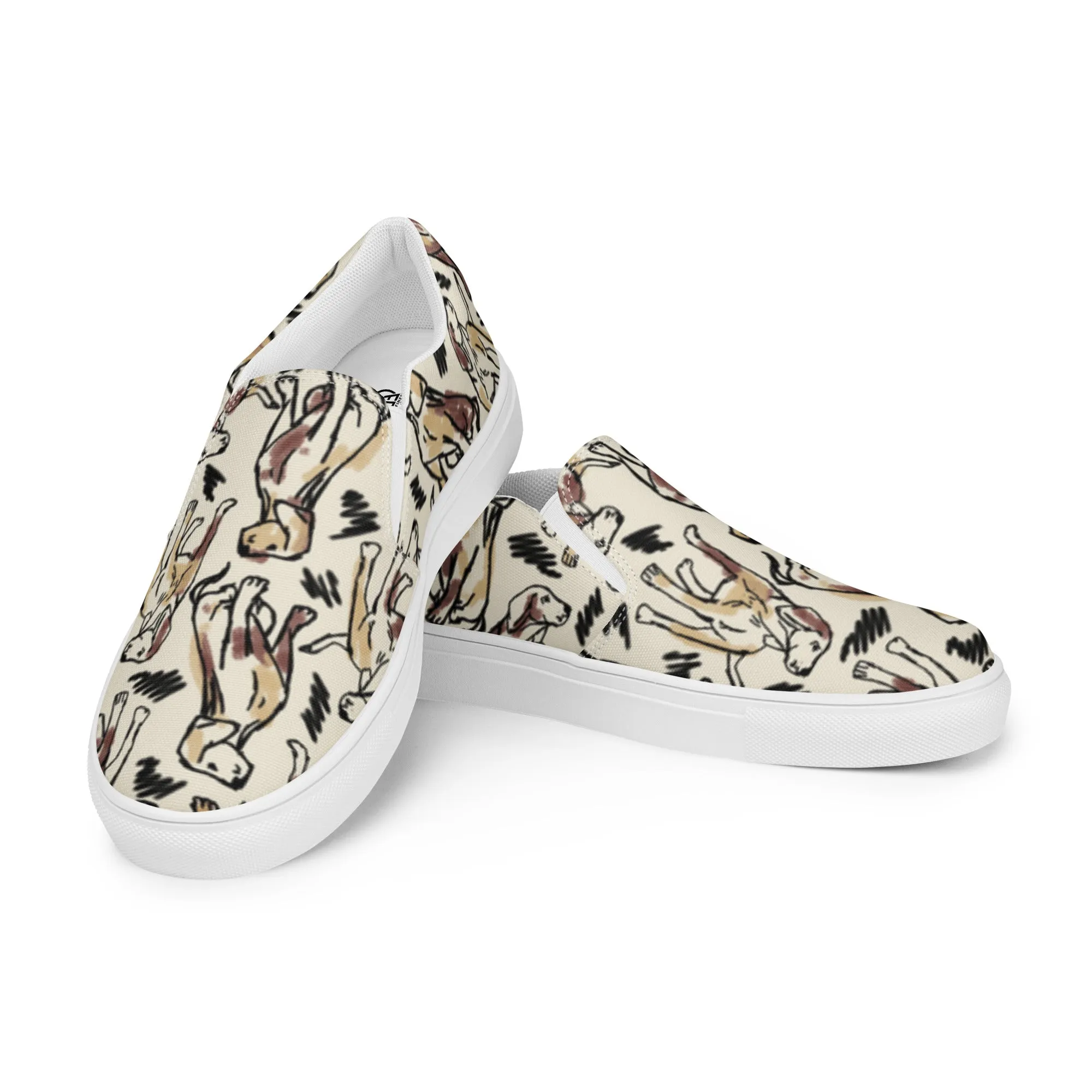 Dog Print Women’s slip-on canvas shoes