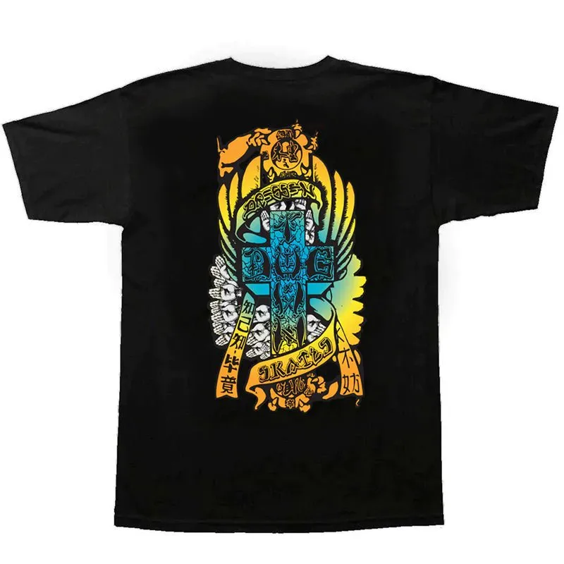 Dogtown Skateboards Eric Dressen Hands Fade Black T-Shirts