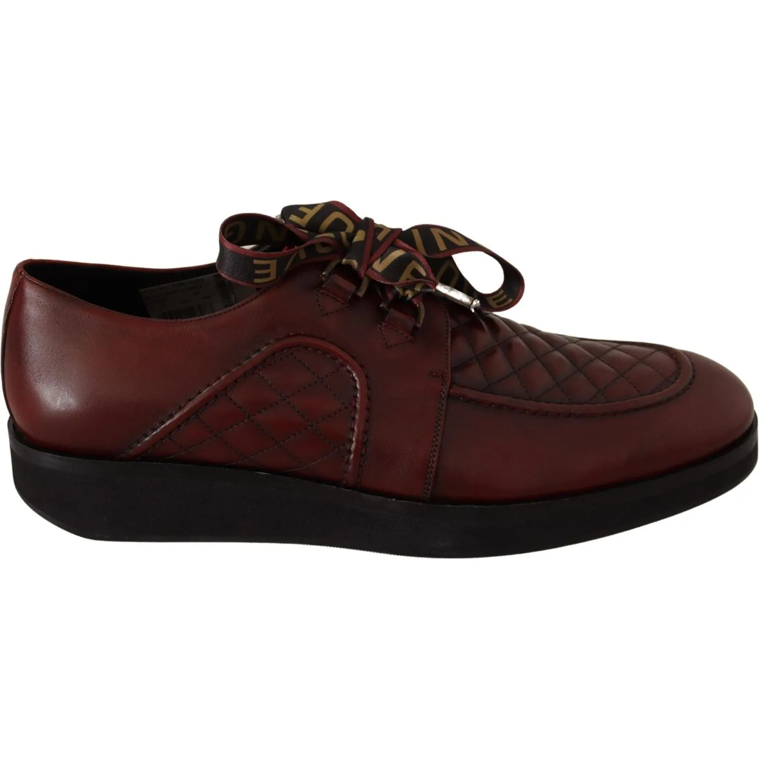 Dolce & Gabbana Elegant Bordeaux Derby Leather Shoes