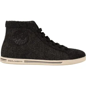 Dolce & Gabbana Elegant High Top Cotton/Wool Sneakers