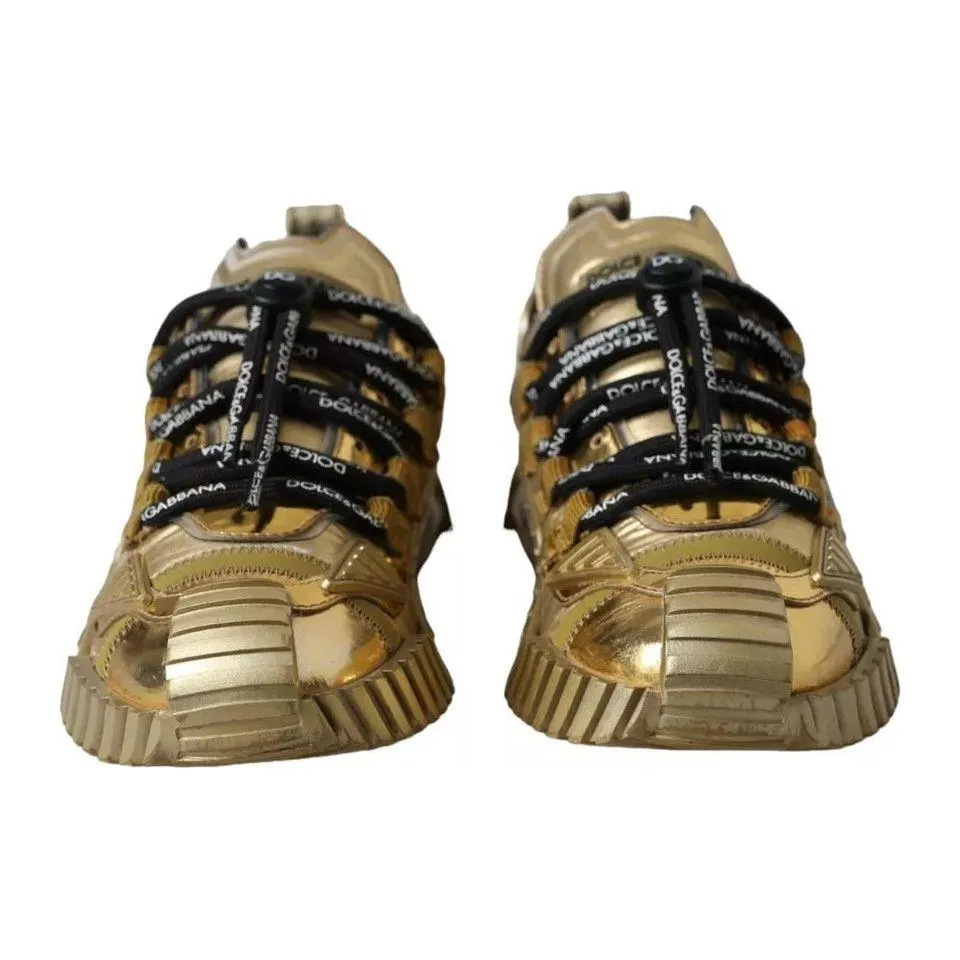 Dolce & Gabbana Metallic Gold NS1 Low Top Sneakers Shoes