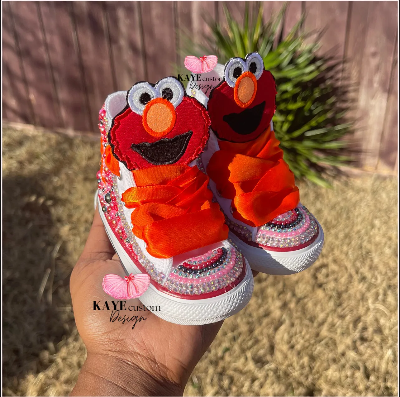 Elmo Shoes for girls | Pink Bling Elmo Sesame Street Rhinestone Shoes