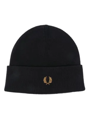 embroidered-logo beanie hat