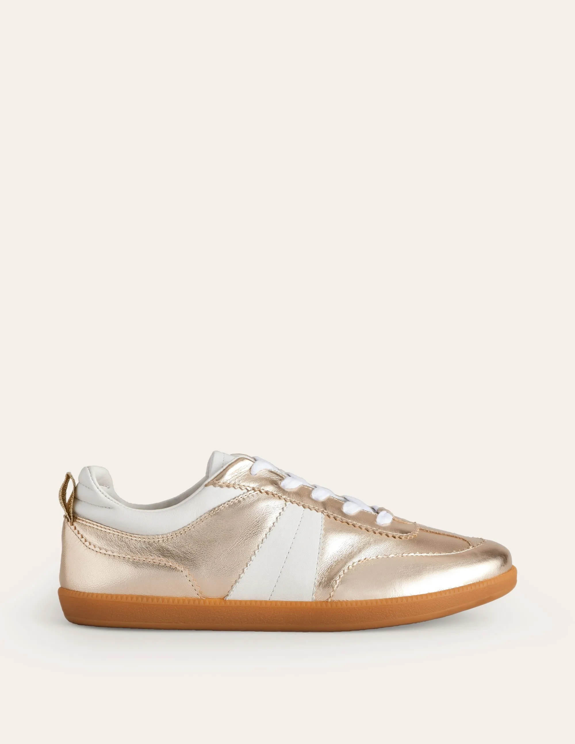 Erin Retro Tennis Trainers-Gold Mix