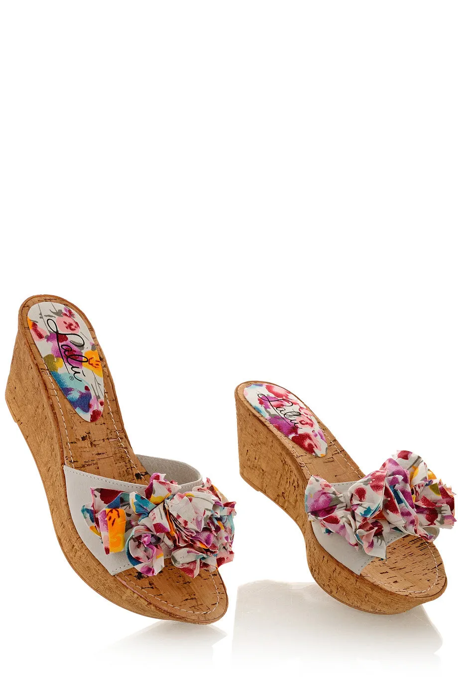 ESTHER Floral Platform Sandals