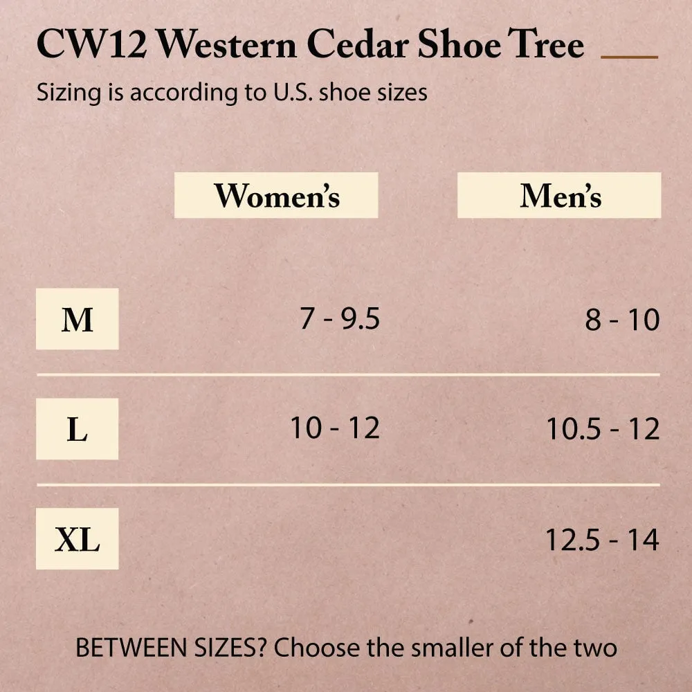 FootFitter Western Cedar Boot Tree - Shoe Trees for Western Cowboy Style Boots - CW12, 2-Pack